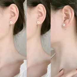 Baumelnde Ohrringe 2023 kreative Eigelb gelbe Blume kleine süße elegante Mode charmante Ohrstecker Mädchen Geschenk Ohr Piercing Schmuck