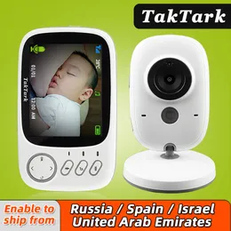 Babyvakter 3 2 tums trådlös videofärgmonitor Högupplöst Nanny Säkerhetskamera Night Vision Temperaturövervakning 230712