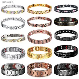 2023 New Dragon Pattern Twisted Healthy Magnetic Magnet Bracelet for Women Therapy Therapy Magnets Barcelets for Women Men L230704