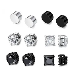 Ear Cuff Zircon Magnetic Clip Set Hip Hop Style Icke-piercing Örhängen i rostfritt stål - Grossist Smycken Drop Delivery Dh6Fm