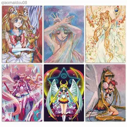Аниме Sailor Moon краски рисовать по номерам картинки, рисованные вручную для взрослых, холст искусство Diy Gift Home Decor L230704
