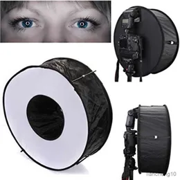 Flash Diffusers Universal 45cm Easy-fold Ring Speedlite Flash Softbox Diffuser Reflector for Macro Shoot Portrait Photography For Canon Nikon R230712