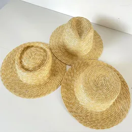 Geniş Memul Şapkalar Avrupa Amerikan Moda Yaz Basit El Yapımı Ayçiçeği Yaprak Hip Şapkası Kadınlar Erkekler Boater Koreli Tasarımcı Lüks Sunhat