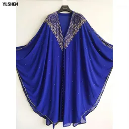 Luxe Afrikaanse Jurken voor Vrouwen Nieuwe Afrikaanse Kleding Dashiki Diamond Abaya Dubai Gewaad Avond Lange Moslim Jurk Kap Cape1309j