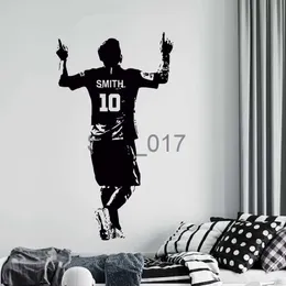 Other Decorative Stickers Personalized Soccer Player Name and Number Wall Decal Football Sport Decor Home Boys Teenager Room Custom Team Wallpaper G005 x0712