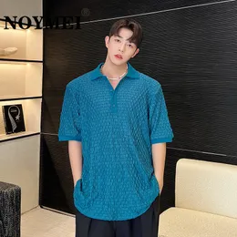Men s Casual Shirts NOYMEI Summer Cool Breathable Love Seersucker Loose V Lapel Short Sleeve T shirt Men Solid Color Fashion Korean Top WA1478 230711