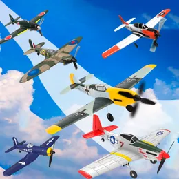 Electric/RC Aircraft Aircraft Wing Fighter P51D Mustang Xpilot Stability System EPP 400mm F4U Pirate 4-Ch 2.4G 6-axis PNP Aircraft Gift Toy 230711