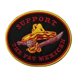 Bandidos Support The Fat Mexican Embroidered Iron On Patch MC Biker Motorcycle for Jacket 236q