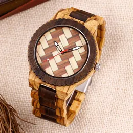 Relógios de pulso personalidade criativo relógio de pulso masculino de madeira design moda casual relógio de quartzo grão de madeira presente para namorado