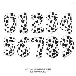 Parti dekorasyonu 40 inç Amerikan ince dijital inek baskı numarası folyo balonlar doğum günü düğün dekor şişme hava globos malzemeleri toptan