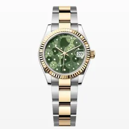 Orologi da donna motivo floreale Orologio Rolejes da donna con diamanti Datejust 31 mm Movimento automatico con zaffiro Bracciale meccanico Oystersteel Jubilee Master Orologio da polso R4