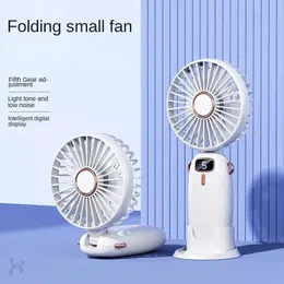 Elektrische Ventilatoren 8000 mah Neue USB Handheld Fan Mini Tragbare Student Kleine Fan Digital Display Klapp Desktop Aromatherapie Elektrische Fan