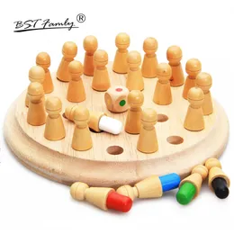 ألعاب الشطرنج Bstfamly أطفال الذاكرة الشطرنج الخشبية ستة ألوان 17.5*17.5*5cm 24 قطعة / مجموعة ألغاز Table لعبة الطفل هدية مثيرة للاهتمام M02 230711