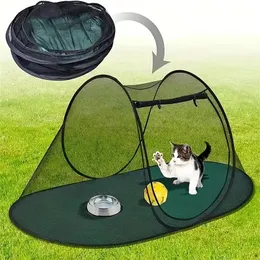 애완 동물 텐트 펜딩 폴딩 버그 그물 텐트 접이식 외부 놀이 텐트 보호소 고양이 텐트 야외 공급