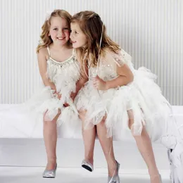 Mädchenkleider, große Größe, 2–12 Jahre, Kinderkleider für Mädchen, elegante Federquasten, Mädchen-Hochzeitsfestkleid, Mädchen-Prinzessin-Kleider, KleidungHKD230712