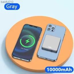 2021Nuovo caricatore rapido per telefono cellulare da 15 W 10000 mAh Banca di alimentazione wireless magnetica per iPhone 12 13 Batteria esterna portatile powerbank L230712