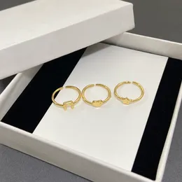 Designer Splitter Cluster Ringe Frauen Liebe Versprechen Ring Herren Nagel Modeschmuck T Luxus Gold Paar Ringe Band Ring Hochzeit Schmuck 237121C