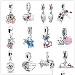 Charms 925 Sterling Sier Dangle Charm Spining Compass Typewriter Beads Bead Fit Pandora Bracelet Diy Jewelry 액세서리 DROP DELIV DHU5F