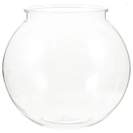 Garden Decorations Anti-drop Goldfish Bowl Round Plastic Tank Home Breeding Box Tabletop Micro Landscape Desktop