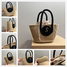 tessuto di cotone di lusso tote basket bags top handle handbag borsa da spiaggia delle donne mens piccolo shopping designer borsa tote lavorata a maglia crossbody borsa a tracolla della frizione