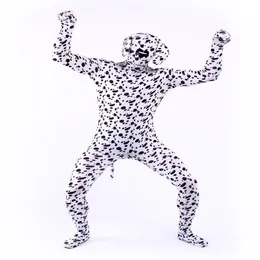 Lycra spandex zentai kostuums dalmatische hond kostuums halloween cosplay217A