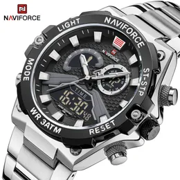 NAVIFORCE Orologi da uomo originali Luxury Quartz Fashion Sport Cinturino in acciaio inossidabile Orologio da polso Orologio impermeabile Regalo maschile