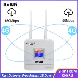 Routrar KuWFi CPE903 4G LTE Router 150Mbps Trådlös hem CPE olåst Wifi-modem med RJ45-port och SIM-kortplats EU-kontakt 230712
