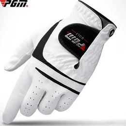 Gants de sport GANTS DE GOLF PGM PEAU DE MOUTON VÉRITABLE GANT EN CUIR PU GAUCHE MAIN DROITE 1 PC AVEC BALL MARKER DROP 230712