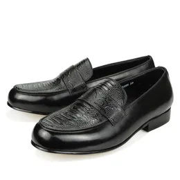 Men Wedding Shoe Male Leather Dress Loafers Printing Fashion Footwear Comfortable Pigskin Lining Casual Shoes