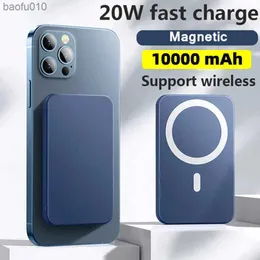 Magsafe powerbank Magnetic Wireless Power Bank Portabelt batteripaket för iphone 13 12Pro Max Mini Extern Laddare L230712