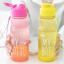 water bottle 650ML Sports Water Portable Leak-proof Shaker Gym Drink Bottle with Lid and Straw Car Mug Drinkware for School