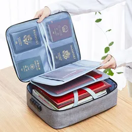 Briefcases Men's Bag For Documents A4 Office Laptop 15 6 Polyester Password File Organizers Waterproof Women Briefcase Briefs Portable