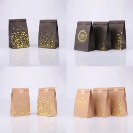 Gift Wrap 20pcs 13 X 24 Cm Wedding Box Bag Kraft Paper Bags To Pack Products Shopping Carry Craft With Handles Party Supplies