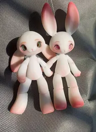 Dekoratif nesneler figürinler bjd bebek 14cm tavşan süs zanaat süsleri çocuk oyuncak doğum günü hediyesi ücretsiz dağıtım projesi 230711