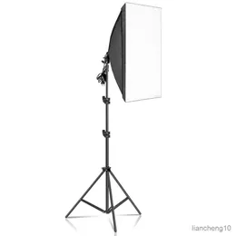 Blixtspridare Fotografi Softbox-belysningssatser 50x70CM Professionellt kontinuerligt ljussystem Softbox för fotostudioutrustning R230712