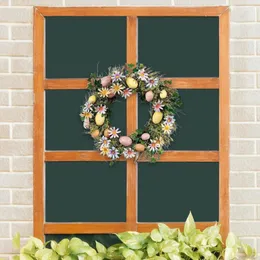 Fleurs décoratives guirlande d'oeufs de pâques porte d'entrée 30cm pour les fournitures de fête d'intérieur en plein air vacances