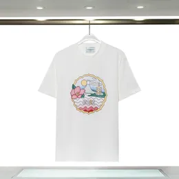 Casa Blanca теннисная клубная футболка Mens Designer Casablanc Рубашки Camiseta высококачественные печатные коротки
