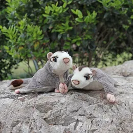 Plush Dolls 21cm Length Lifelike Sugar Glider Plush Toys Realistic Wild Animal Petaurus Breviceps Stuffed Toy Gifts For Kids 230711