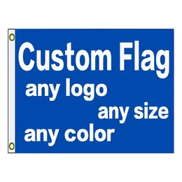 Banner Flags Custom 3X5Ft Print Flag With Your Design Logo For Oem Diy Direct Drop Delivery Home Garden Festive Party Supplies Dh5Br