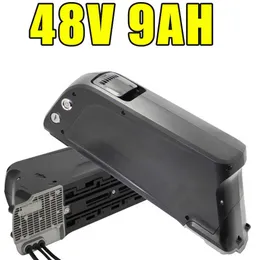 48V down tube elcykelbatteri 48v 9ah lipo batteri elektroniskt cykelbatteri med BMS-kort och laddare