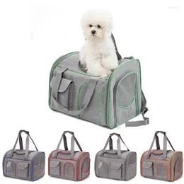 Dog Car Seat Covers Breathable Carrier Bag Outdoor Travel Foldable Transport Carrying Portable Cat Backpack Soft Pet Double Shoulder