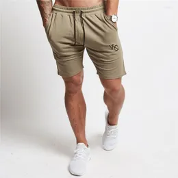 Herren-Shorts, Baumwolle, bestickt, kurze Streetwear, modische Freizeithose, Jogger, Fitnessstudio, Laufen, Workout, Fitness, Sport