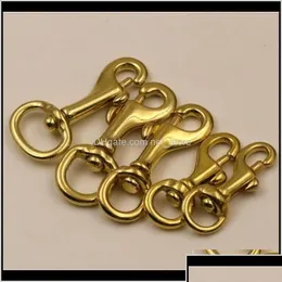 Bag Parts Accessories 5Pcs Solid Brass Trigger Swivel Eye Bolt Snap Hook Webbing Leather Craft Buckle For Making Bags Szeie Cebvo Dhvu0