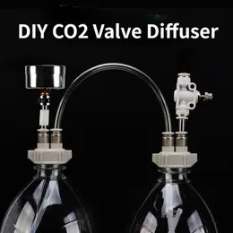 エアポンプアクセサリー DIY CO2 ディフューザー水族館供給水槽水草自家製二酸化炭素発生器キット圧力流量装置 230711