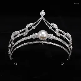 Hair Clips Trendy Crown Wedding Accessory Women Hairwear Bridal Headdress Engagement Jewelry Diadems Pageant Gift