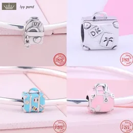 925 Gümüş Boncuklar Takılar Fit Pandora Charm Bilezik Valizler Çantalar Sırt Çantaları Alışveriş Çantaları Cazibe Seti