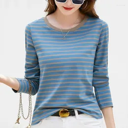 T-shirt da donna 2023 Primavera Autunno T-shirt a maniche lunghe da donna Moda stampata Camicia da studente Kawaii Casual Top Roupa Feminina Q397