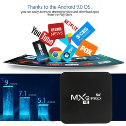 MXQ Pro RK3229 1GB 8GB/2GB 16GB Quad Core Android 9.0 TV Box مع 2.4G 5G WIFI 4K Media Player Player STAL SMART SMART BOX Dual Band WiFi