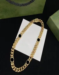Modny projektant biżuterii naszyjnik 18-karatowy pozłacany kubański łańcuszek z ogniwami naszyjniki choker dla mężczyzn i kobiet miłośników hip-hopu klasyczny złoty3481645