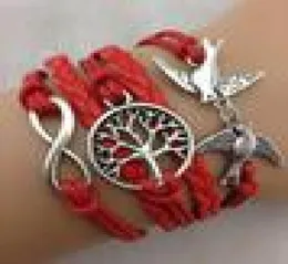 Wholevision infinity bracelet tree of life in silver love bracelet leather bracelet jewelery model nohy10867516703